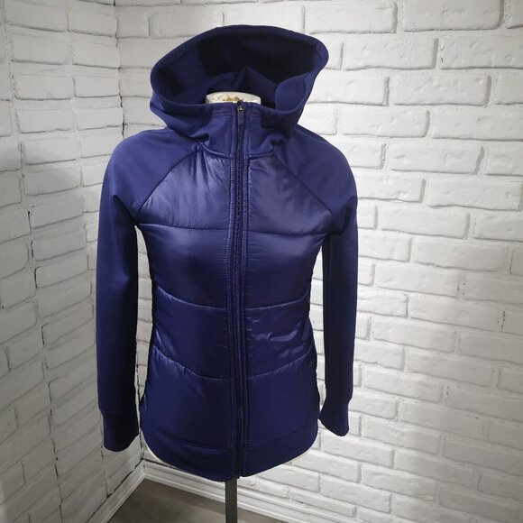 Nike Youth's Size Large Purple Therma Fit Puffy Jacket with Hood - Picture 1 of 6